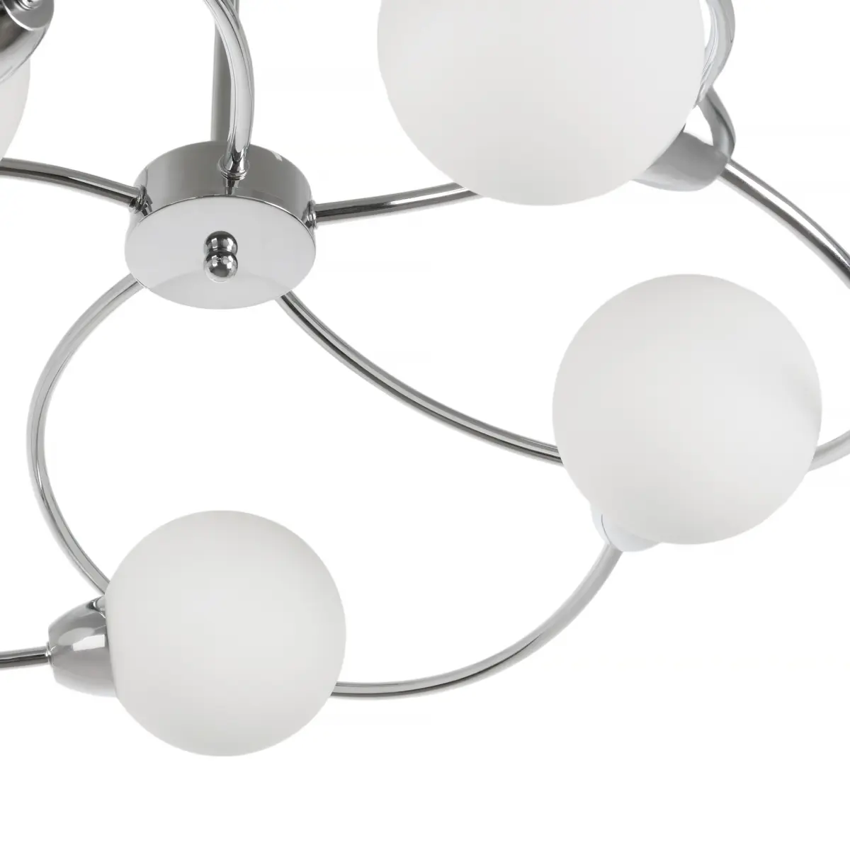 Люстра led с 5 плафонами на штанге MyFar Летисия MR2251-5C шарики