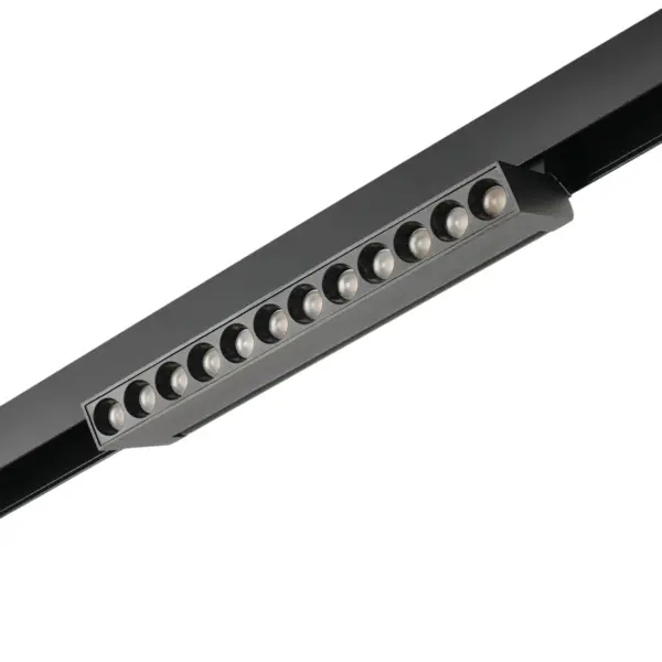 Трековый светодиодный светильник 48V магнитный MyFar ФлоуПоинт MT0213-12W4K-B
