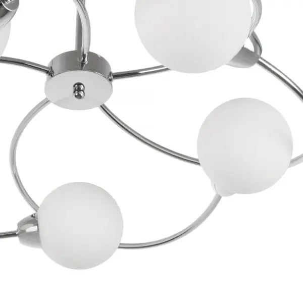 Люстра led с 5 плафонами на штанге MyFar Летисия MR2251-5C шарики