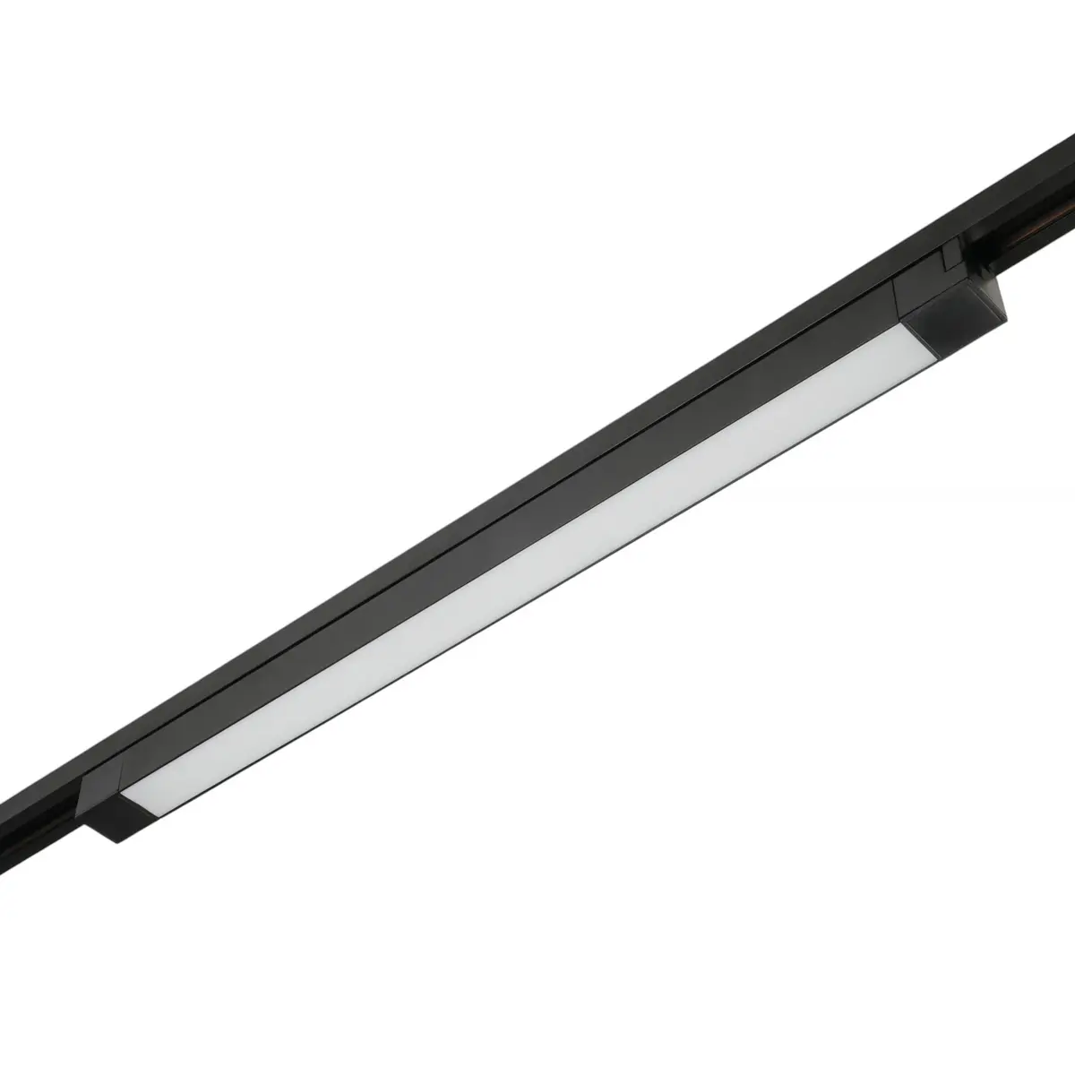 Трековый светодиодный светильник 220V однофазный MyFar Лайнс MT0110-30W4K-B