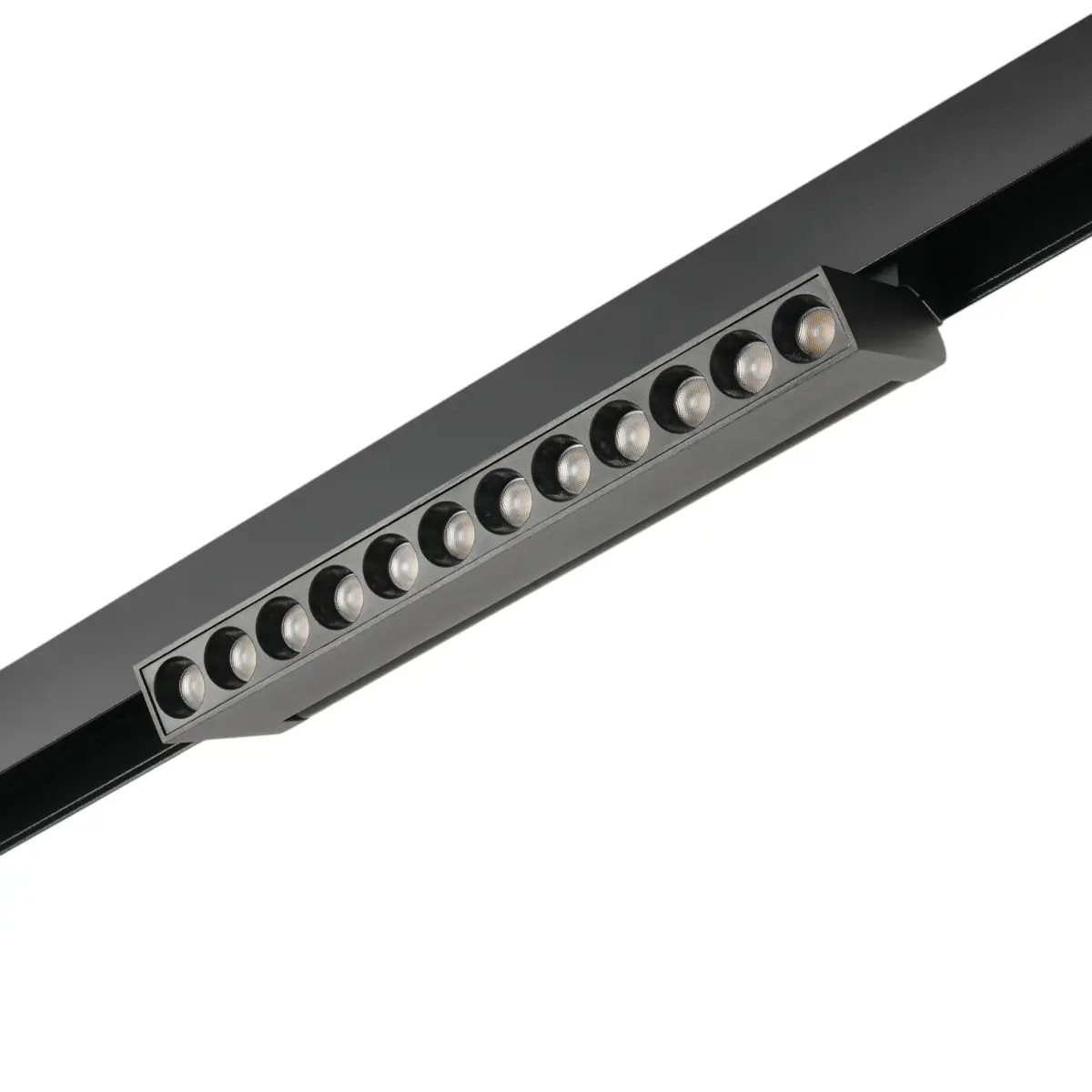 Трековый светодиодный светильник 48V магнитный MyFar ФлоуПоинт MT0213-12W3K-B